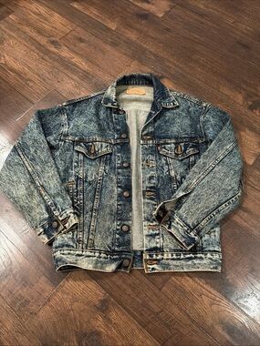 Vintage Levis Jean Jacket XS 70507-0227 Acid Wash Trucker Denim USA